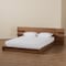 Baxton Studio Elina Modern and Contemporary Walnut Brown Finished Wood King Size Platform Storage Bed with Shelves 183-11055-Zoro - alternate 8